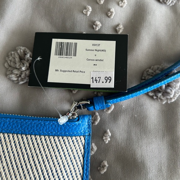 Kate Spade Ava Wristlet Summer Night Blue NEW - Picture 9 of 10